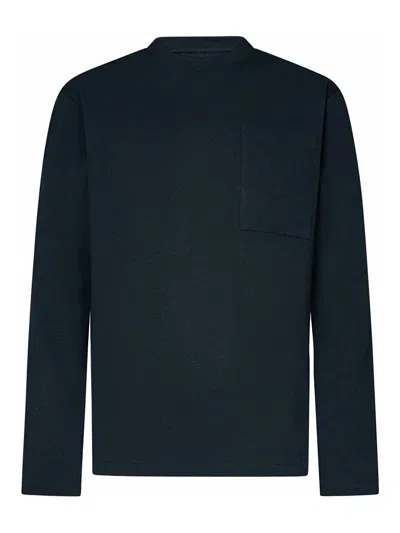 Jil Sander Long-sleeved Blue Cotton Jersey T-shirt