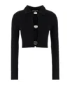 Jil Sander Cropped Cardigan Featuring Buttons And Ribbed Design In Black