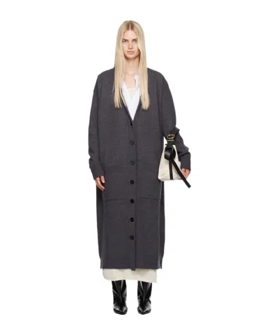 Jil Sander Long-sleeved Cardigan In Black