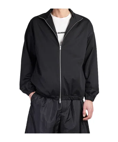 Jil Sander Long-sleeved Casual Jacket In Black