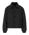 Jil Sander Polyester Padded Jacket Collared Design Cuffs In Black