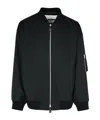 Jil Sander Black Zipped Bomber Jacket In Black