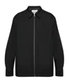 Jil Sander Minimalist Zippered Wool Overshirt In Black