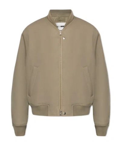 Jil Sander Long-sleeved Casual Jacket In Green