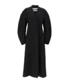 Jil Sander Black Double-breasted Coat In Virgin Wool In Black