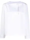 Jil Sander Long-sleeved Cotton Blouse In White