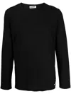 Jil Sander Crew Neck Cotton T-shirt In Schwarz