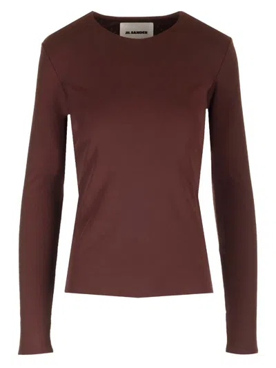 JIL SANDER LONG-SLEEVED CREWNECK TOP