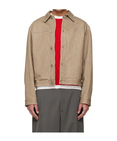 Jil Sander Long-sleeved Denim Jacket In Multi