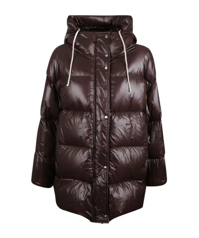 Jil Sander Long-sleeved Down Jacket In Black