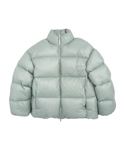 Jil Sander Long-sleeved Down Jacket In Gray