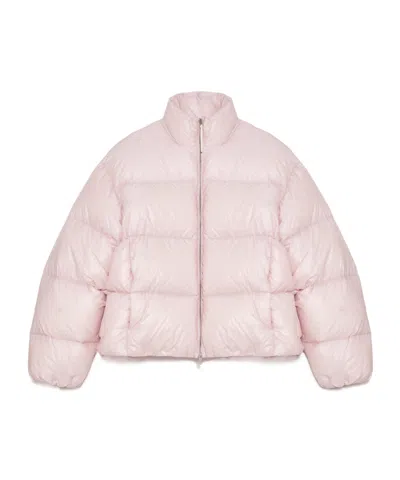 Jil Sander Long-sleeved Down Jacket In Pink