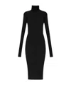 Jil Sander Long-sleeved Dress In Black