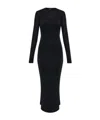 Shop Jil Sander Layered Wool Dress In Black