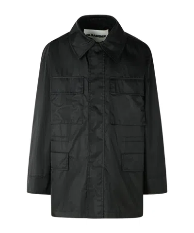 Jil Sander Long-sleeved Casual Jacket In Black