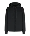 Jil Sander Zip-up Cashmere Hooded Jacket In Black