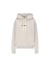 Jil Sander Hooded Knit Sweatshirt With Ribbed Cuffs And Hem