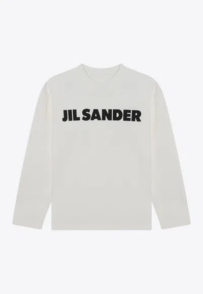 JIL SANDER LONG-SLEEVED LOGO T-SHIRT