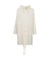 Jil Sander Long-sleeved Parka Coat In White