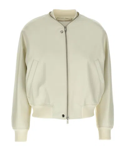 JIL SANDER JIL SANDER LEATHER BOMBER JACKET