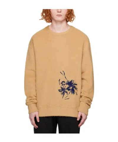 Jil Sander Tan Crewneck Sweater In 226 - Hazel