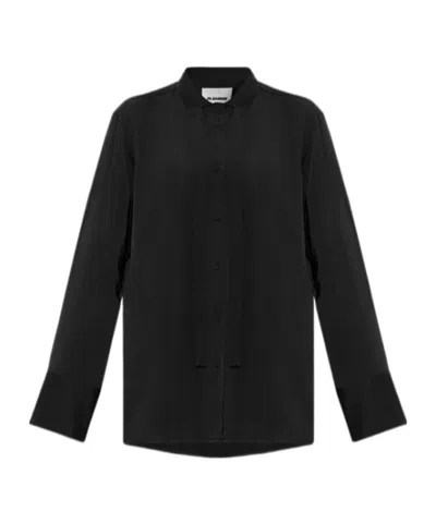 Jil Sander Long-sleeved Shirt In Black
