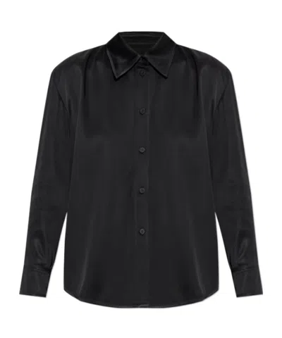 Jil Sander Long-sleeved Shirt In Black