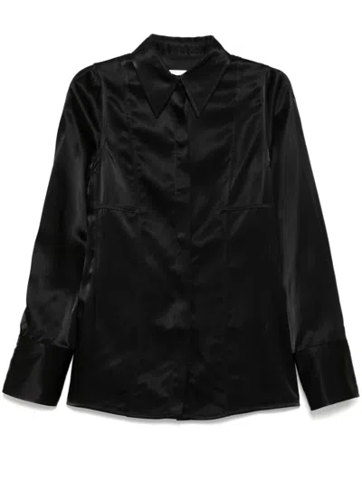 Jil Sander Long-sleeved Shirt In Black