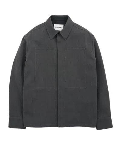 Jil Sander Long-sleeved Shirt In Black