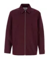 Jil Sander Bordeaux Shirt With Classic Collar And Front Zip Closure In Brown