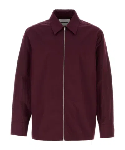JIL SANDER ZIP-FRONT POPLIN SHIRT