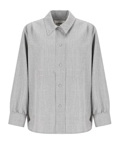 Jil Sander Long-sleeved Shirt In Gray