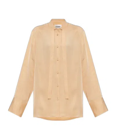 Jil Sander Long-sleeved Shirt In Nude