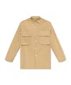 Jil Sander Patch Pocket Shirt In Brown
