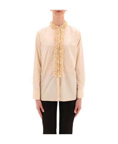 Jil Sander Long-sleeved Shirt In Nude