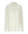 Jil Sander Linen Shirt With Chest Pockets And Long Sleeves In White