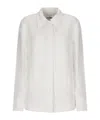 Jil Sander Linen Shirt With Chest Pockets And Long Sleeves In White
