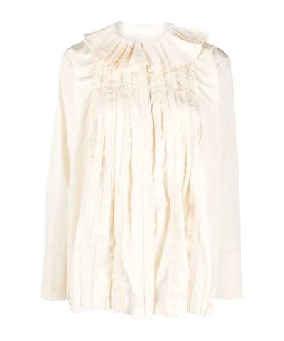Jil Sander Long-sleeved Shirt In White