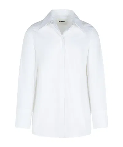Jil Sander Long-sleeved Shirt In White
