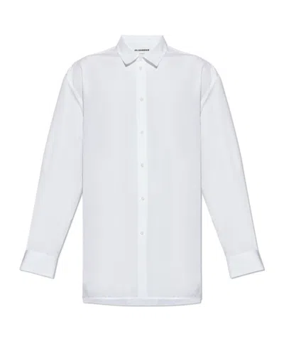 Jil Sander Long-sleeved Shirt In White