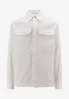 Jil Sander Long-sleeved Shirt With Flap Pockets In White