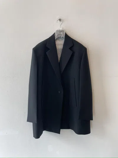 Jil Sander Long-sleeved Suit Coat In Black