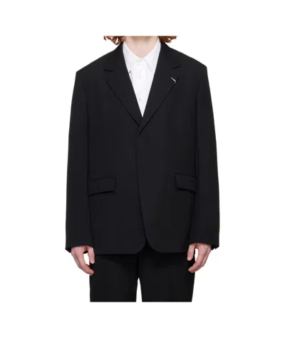Jil Sander Long-sleeved Suit Jacket In Black