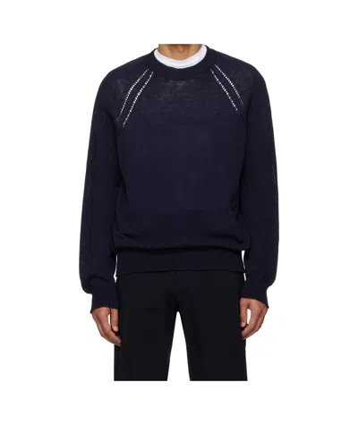 Jil Sander Navy Seamless Sweater In Black