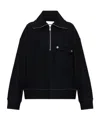 Jil Sander High Collar Sweatshirt Chest Pocket In Black
