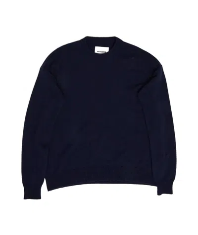 Jil Sander Long-sleeved Sweater In Blue