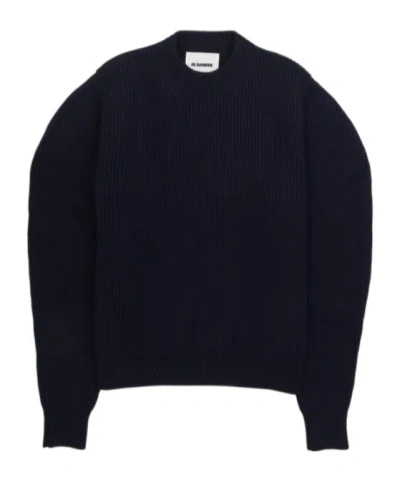 Jil Sander Long-sleeved Sweater In Black