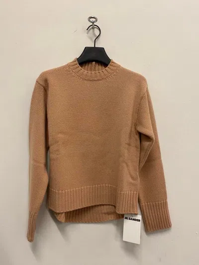 Jil Sander Long-sleeved Sweater In Brown