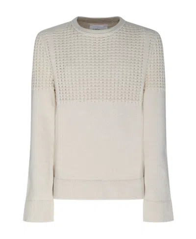 Jil Sander Long-sleeved Sweater In White