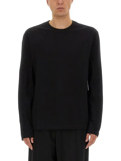 Jil Sander Long-sleeved T-shirt In Black